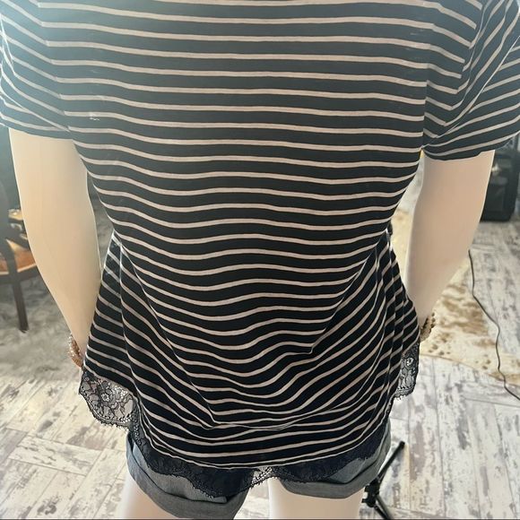 J. Crew Striped Top with Eyelash Hemline - Picture 3 of 5